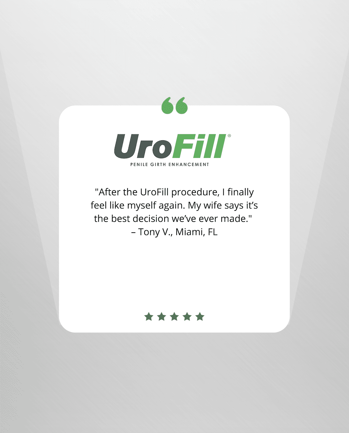 UroFill Testimonial 1