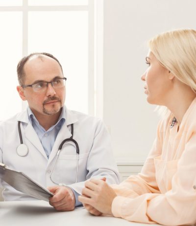 Doctor-discussing-voiding-dysfunction